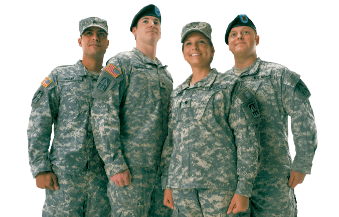 Group of Military Service Men and Women