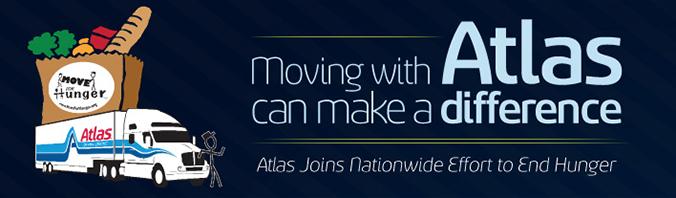 Moving with Atlas can make a difference. Atlas joins nationwide effort to end hunger.