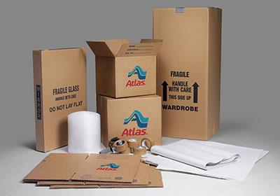 Packing materials for sale at Atlas moving companies