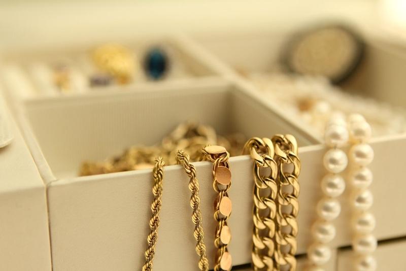 Jewelry in box.