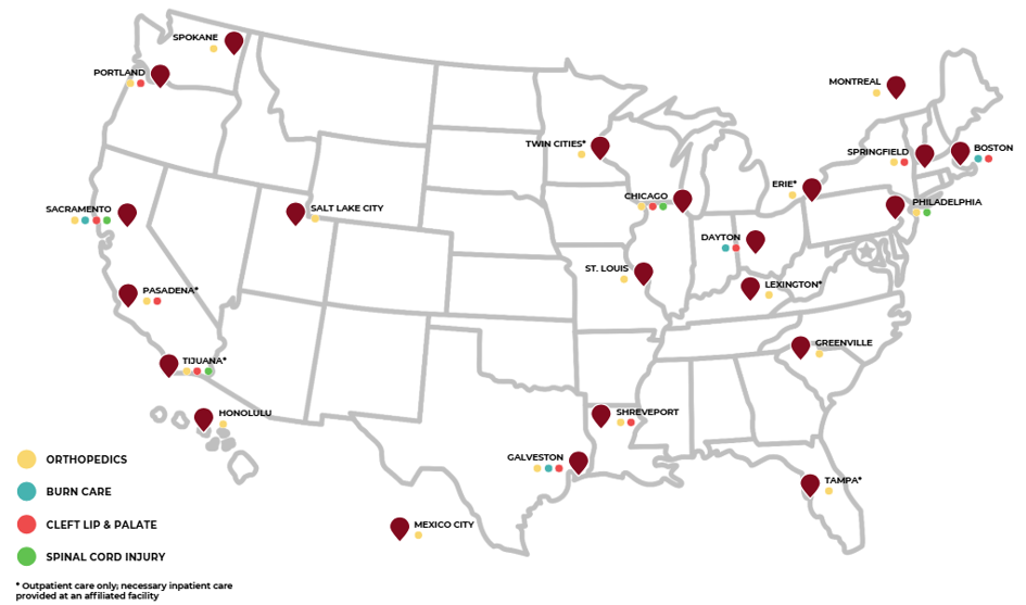 Shriners Map